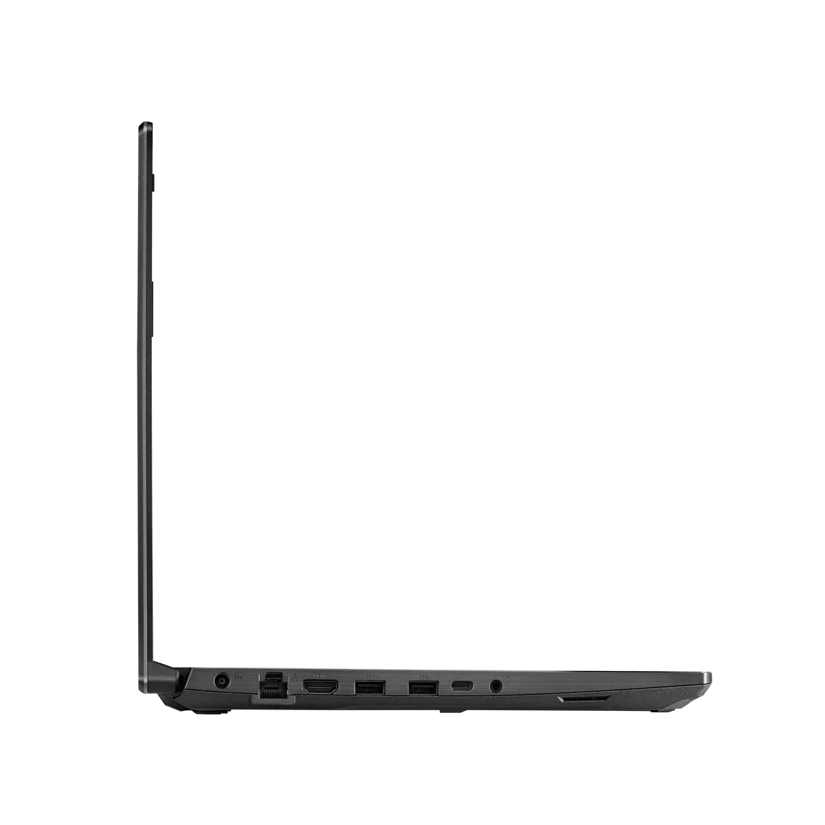 Side profile of the ASUS TUF Gaming A15 showing its ports