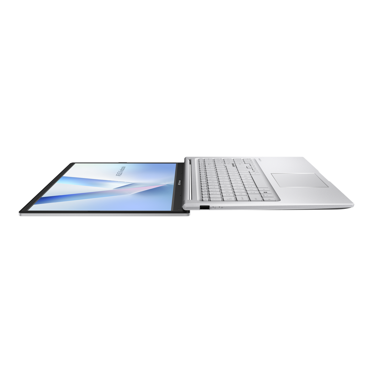لابتوب ASUS Vivobook 15 X1504VA-BQ4615W باللون Cool Silver مفتوحًا بالكامل بزاوية 180 درجة