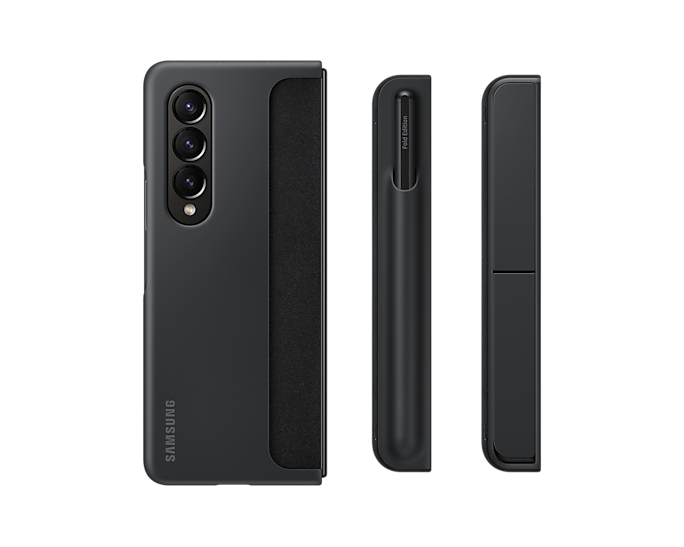 Samsung Galaxy Z Fold 4 Standing Cover with Pen - Samsung Galaxy Z Fold 4 Standing Cover with Pen - Black Ennap.com