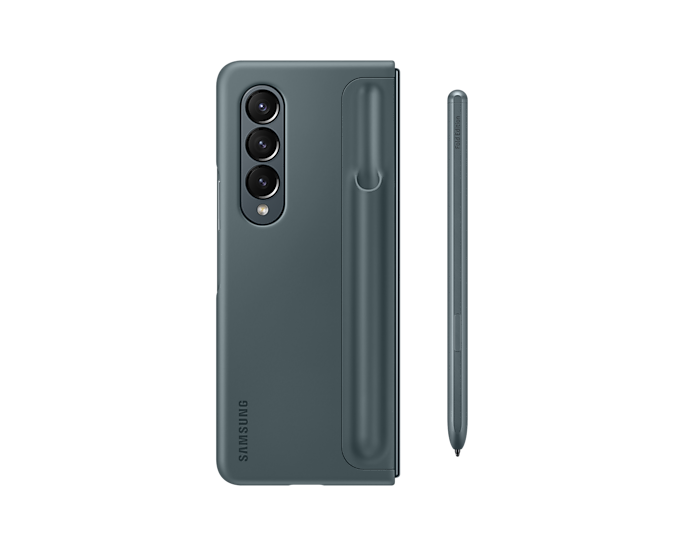 Samsung Galaxy Z Fold 4 Standing Cover with Pen - Samsung Galaxy Z Fold 4 Standing Cover with Pen - Graygreen Ennap.com