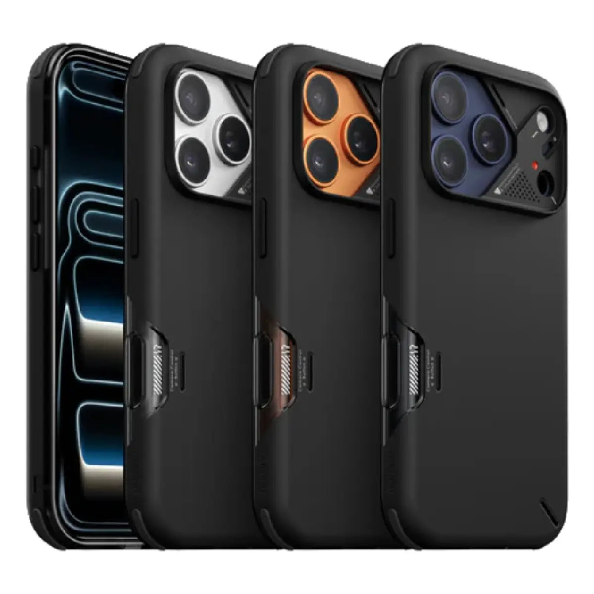 Aulumu A17 Slim Shockproof Case Black and White