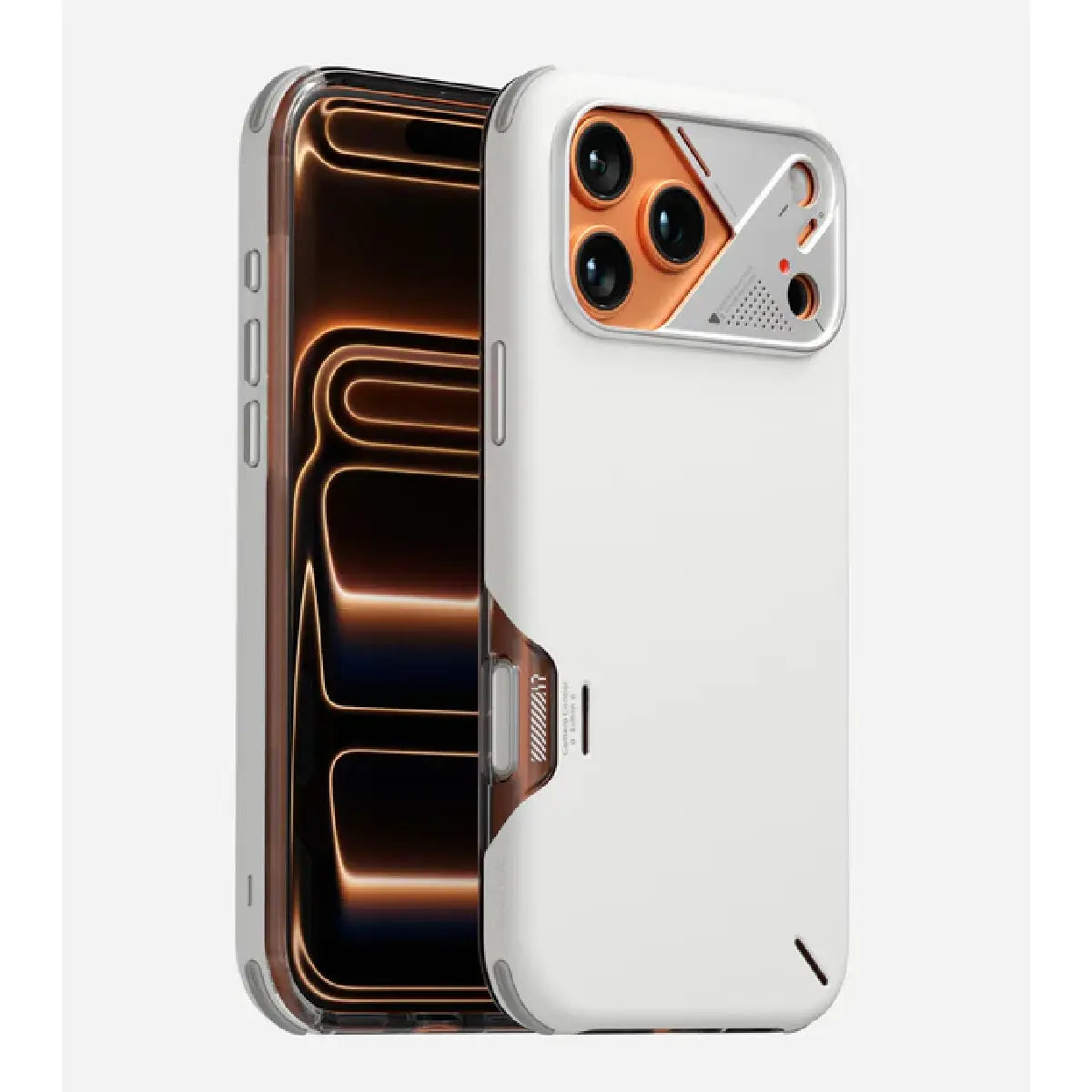 Aulumu A17 Slim Shockproof Case White Camera Buttons