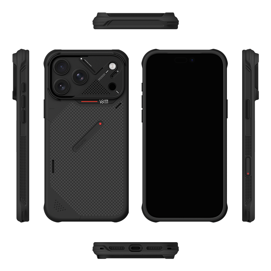 Aulumu A18 Armor Aramid Case Front Back and Side Views