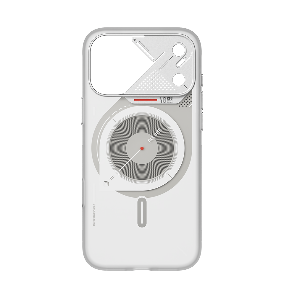 جراب Aulumu A18 Hyper Frosted لون Clear من الداخل مع حلقة ماج سيف