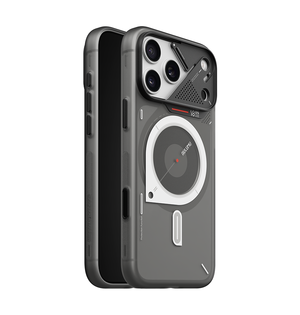 جراب Aulumu A18 Hyper Frosted لون Gray من الجانب