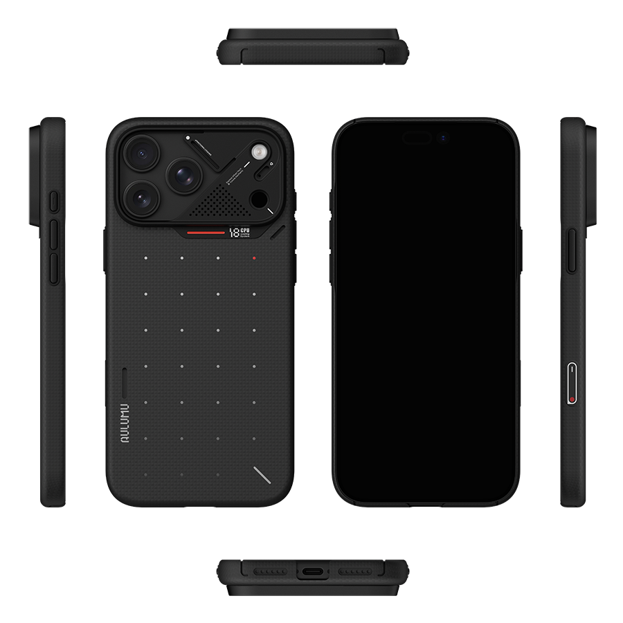 Aulumu A18 Particle Aramid Case Front Back and Side Views