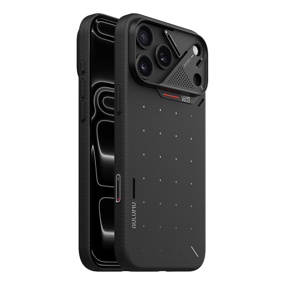 Aulumu A18 Particle Aramid Case iPhone 18 Pro Max Black Side Angle