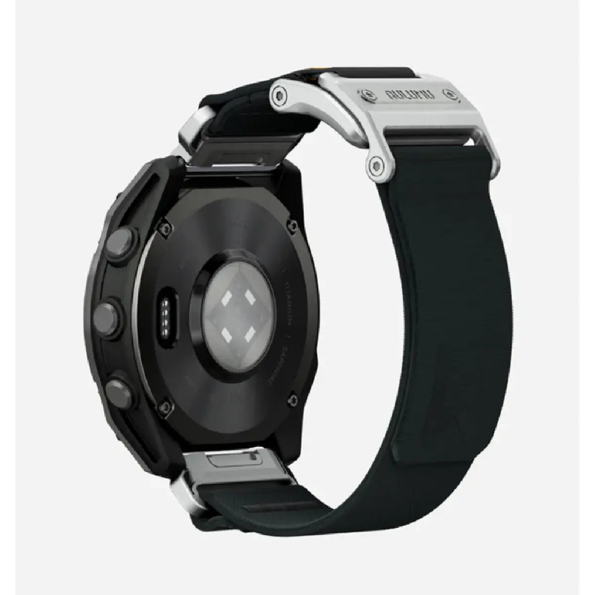 Aulumu C11 Mag Buckle Slim Band on Garmin Watch Rear Angle View
