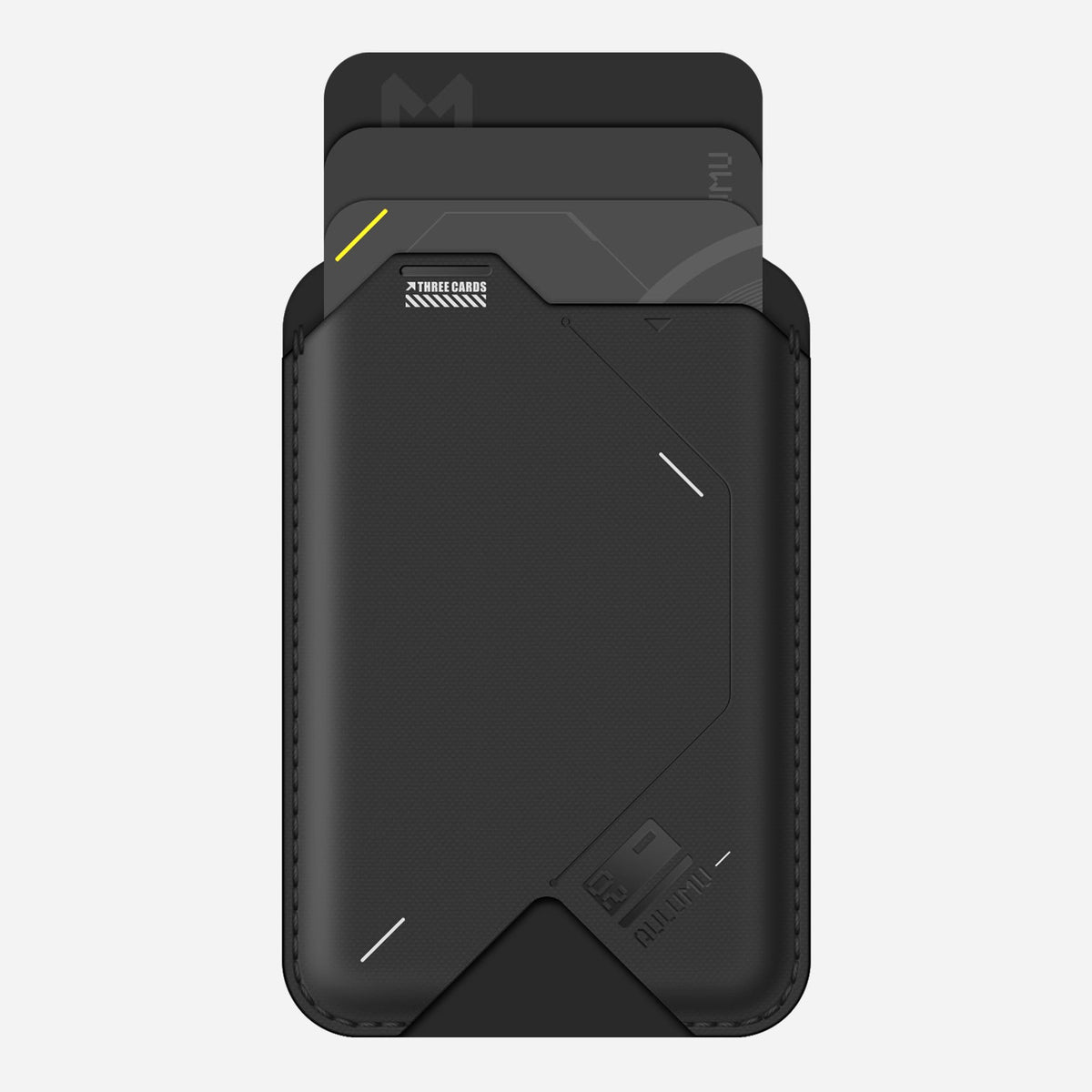 Aulumu G02 Flip Wallet Black with Three Cards