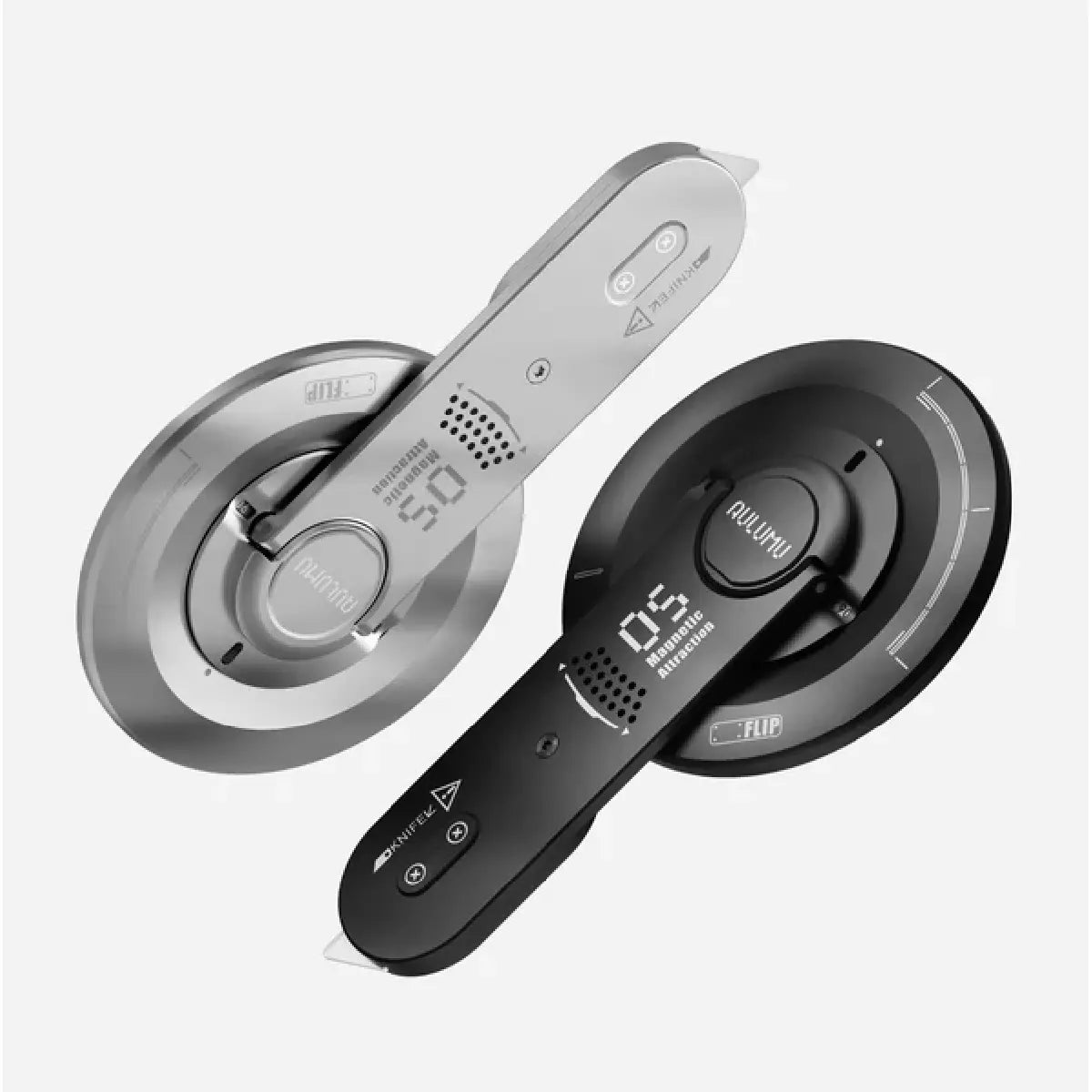 Aulumu G05 Air Magnetic Phone Stand Black and Silver Colors Together