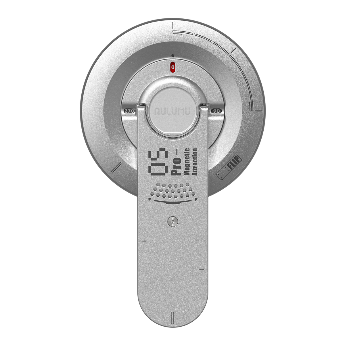 مسند موبايل مغناطيسي Aulumu G05 Pro باللون Mechanical Silver من الأمام