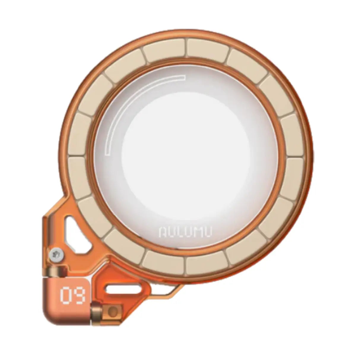 Aulumu G09 Ghost Transparent 360 Magnetic Stand Orange Front View
