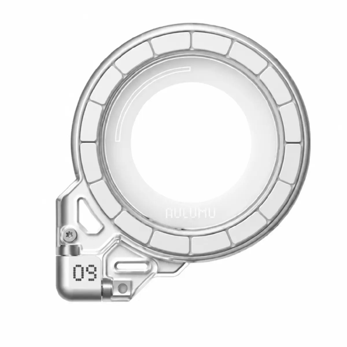 Aulumu G09 Ghost Transparent 360 Magnetic Stand White Front View