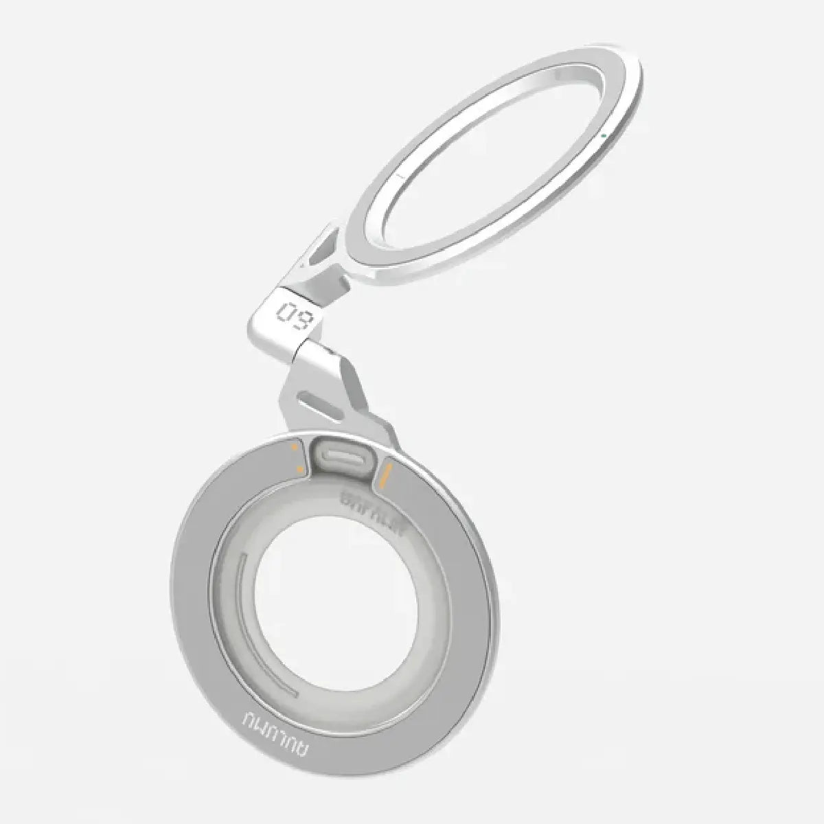 Aulumu G09 Magnetic Stand Silver Ring Raised Angle View