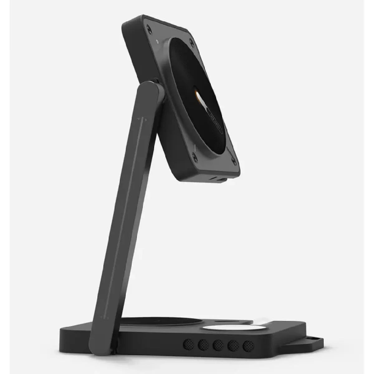 Aulumu M01 Charging Station Black Stand Mode with Adjustable Panel Side View