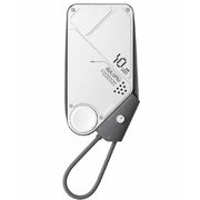 Aulumu M10 10000mAh Dual Mag Power Bank Silver Front View with Built In Cable