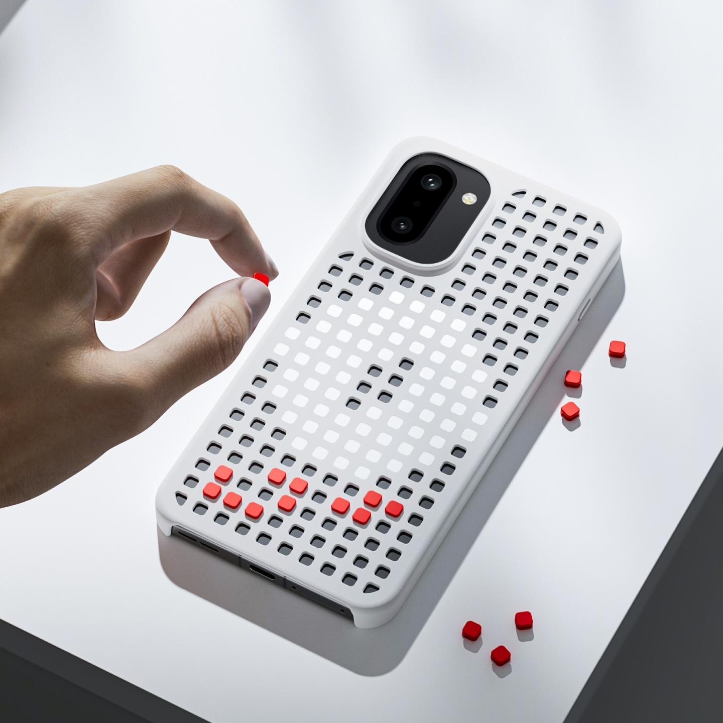 جراب OnePlus 15R/Ace 6T مغناطيسي بتصميم فتحات (Hole-Pattern)