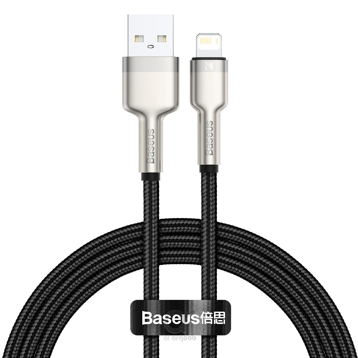 كابل بيانات معدني Baseus Cafule Series من USB إلى Lightning بقوة 2.4A