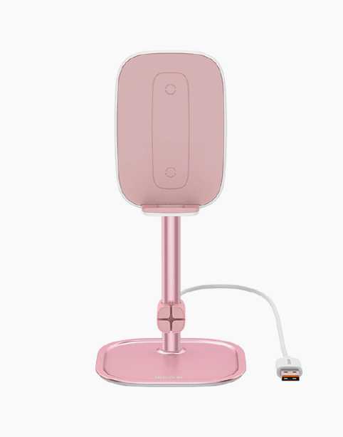 Baseus Literary Youth Desktop Bracket Holder and Wireless Charging 15W - Baseus Literary Youth Desktop Bracket Holder and Wireless Charging 15W - Pink Ennap.com