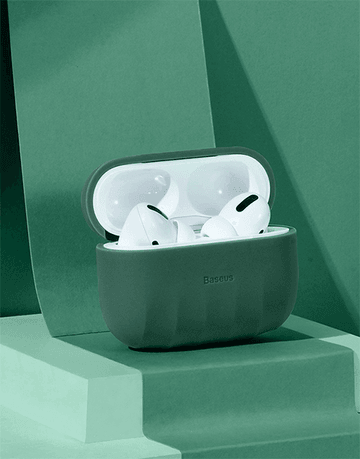 Baseus Shell Pattern Silica Gel Case For AirPods Pro & AirPods Pro 2 - Baseus Shell Pattern Silica Gel Case For AirPods Pro & AirPods Pro 2 - Green Ennap.com