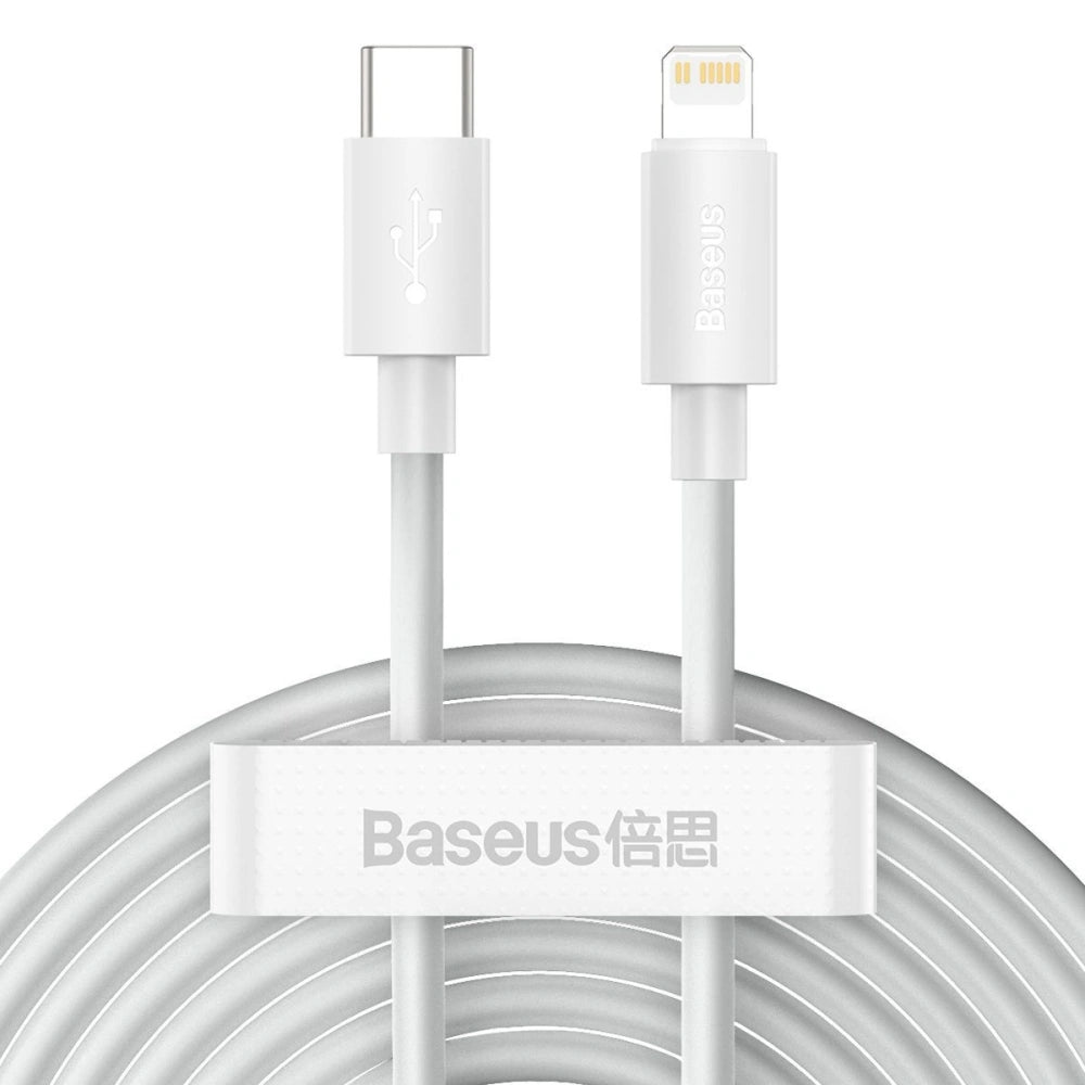 Baseus Simple Wisdom Data Cable Kit USB-C to Lightning PD 2-Pack