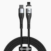 Baseus Zinc Magnetic Safe 20W PD Fast Charging Cable Type-C To iPhone/Lighting-Length: 1M-Color: Black--Ennap.com