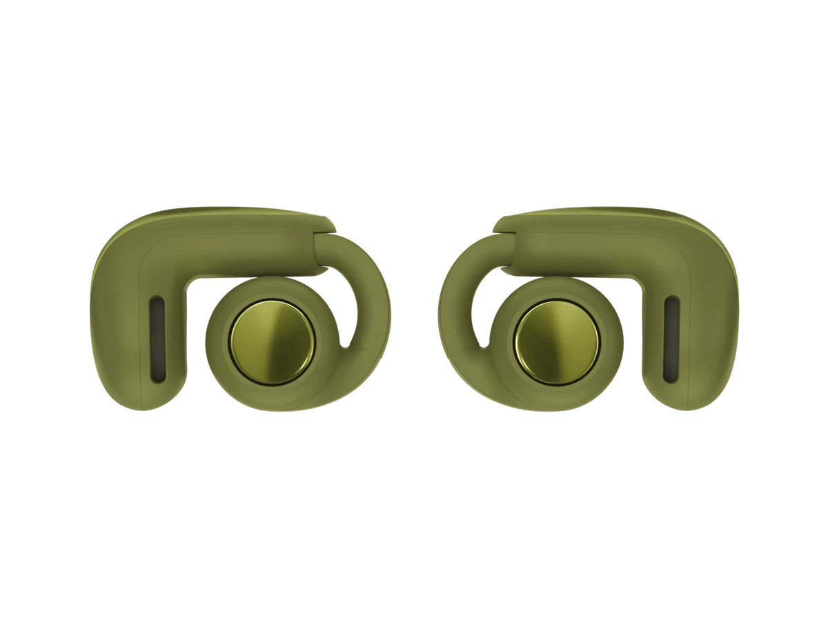 Bose Ultra Open Earbuds (2nd Gen) in Olive Green, earbuds seen from the front