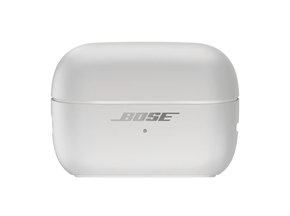 Bose Ultra Open Earbuds (2nd Gen) in White Smoke, charging case closed