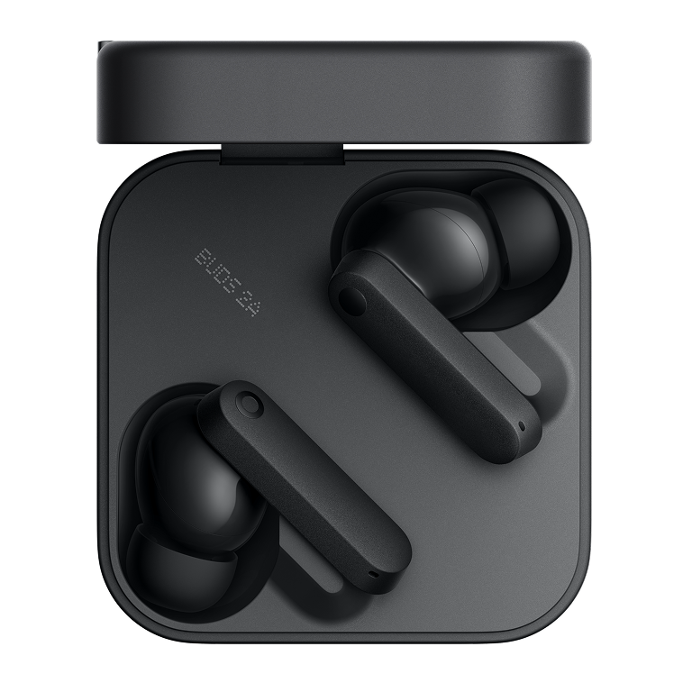سماعة CMF Buds 2a باللون Dark Grey مع علبة الشحن مفتوحة
