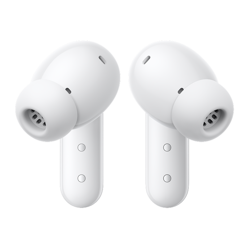 CMF Buds 2a earbuds in Light Grey seen from the front