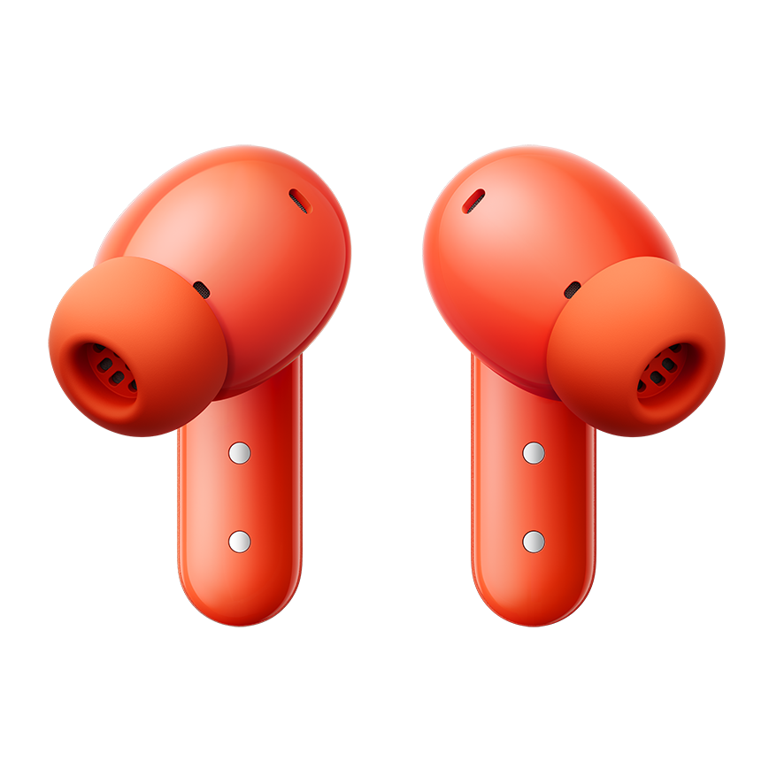 Pair of CMF Buds earbuds in Orange
