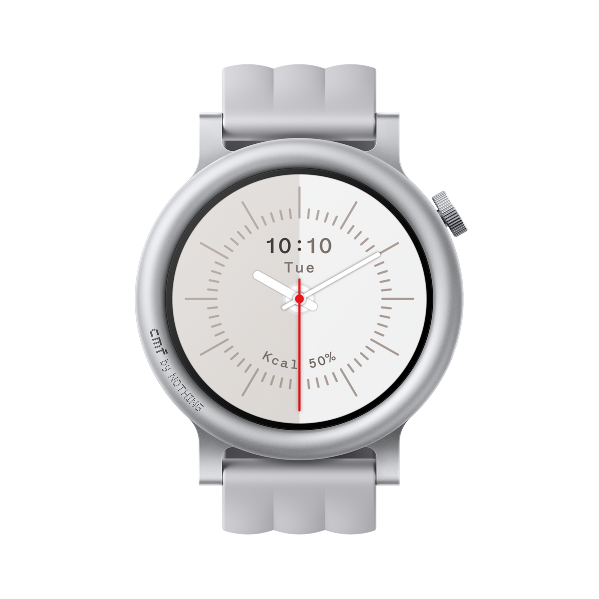 CMF Watch 3 Pro in Light Grey, front view