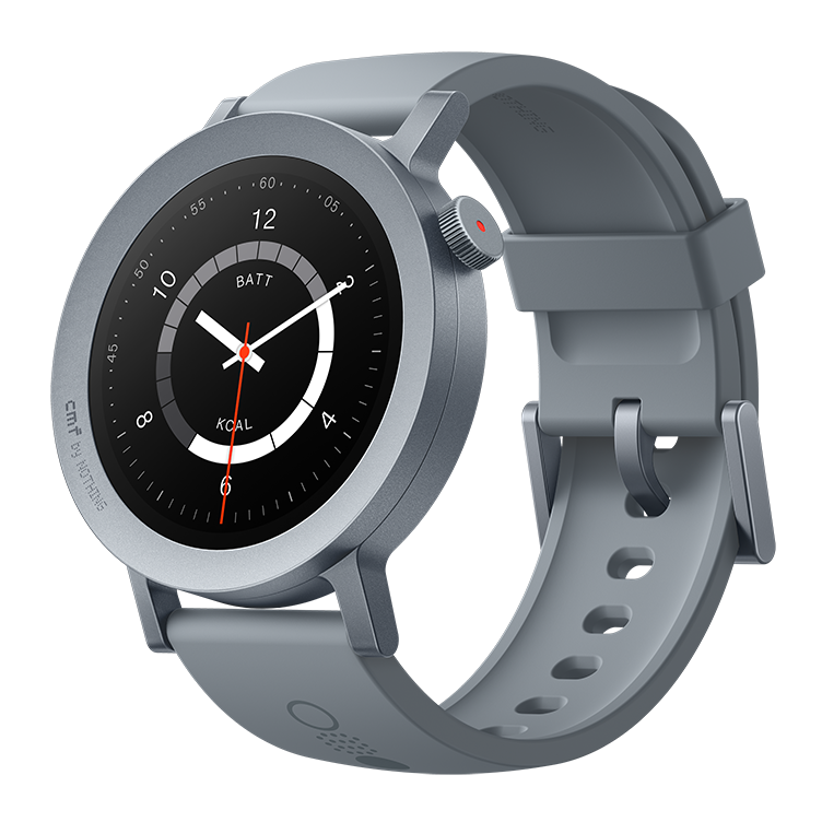 CMF Watch Pro 2 in Ash Grey seen at an angle