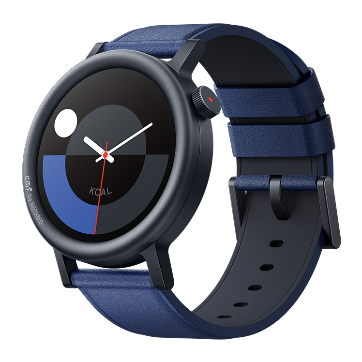 CMF Watch Pro 2 in Blue seen at an angle