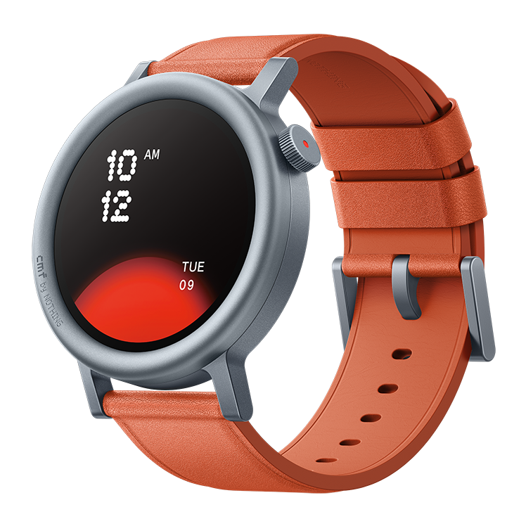 CMF Watch Pro 2 in Orange seen at an angle