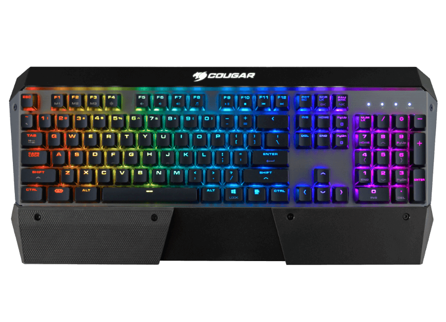 كيبورد الألعاب الميكانيكي كوجر Attack X3 RGB باللون Iron Grey