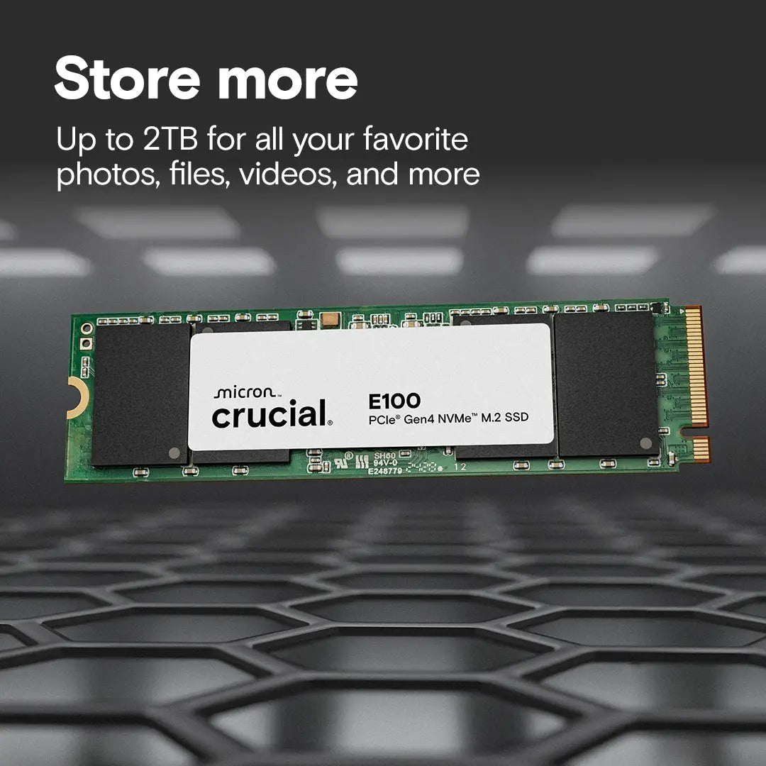 Crucial E100 PCIe Gen4 NVMe M.2 SSD