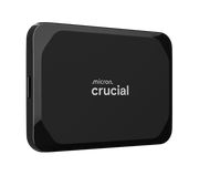 هارد SSD خارجي كروشال Crucial X9 باللون الأسود من الأمام بزاوية