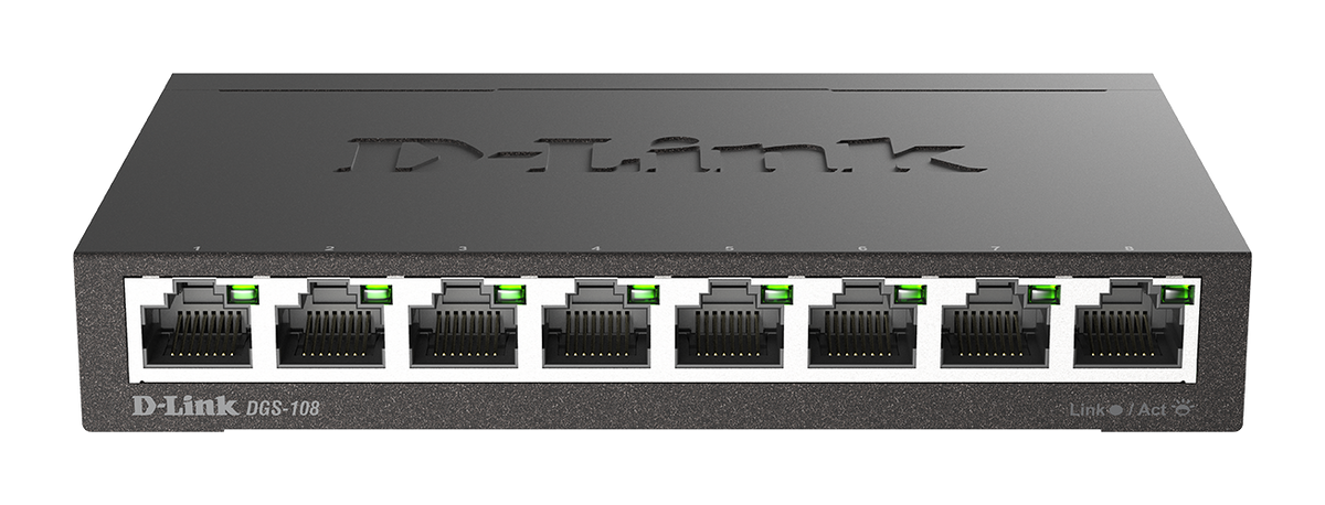 D-Link DGS-108 8-Port Gigabit Unmanaged Desktop Switch