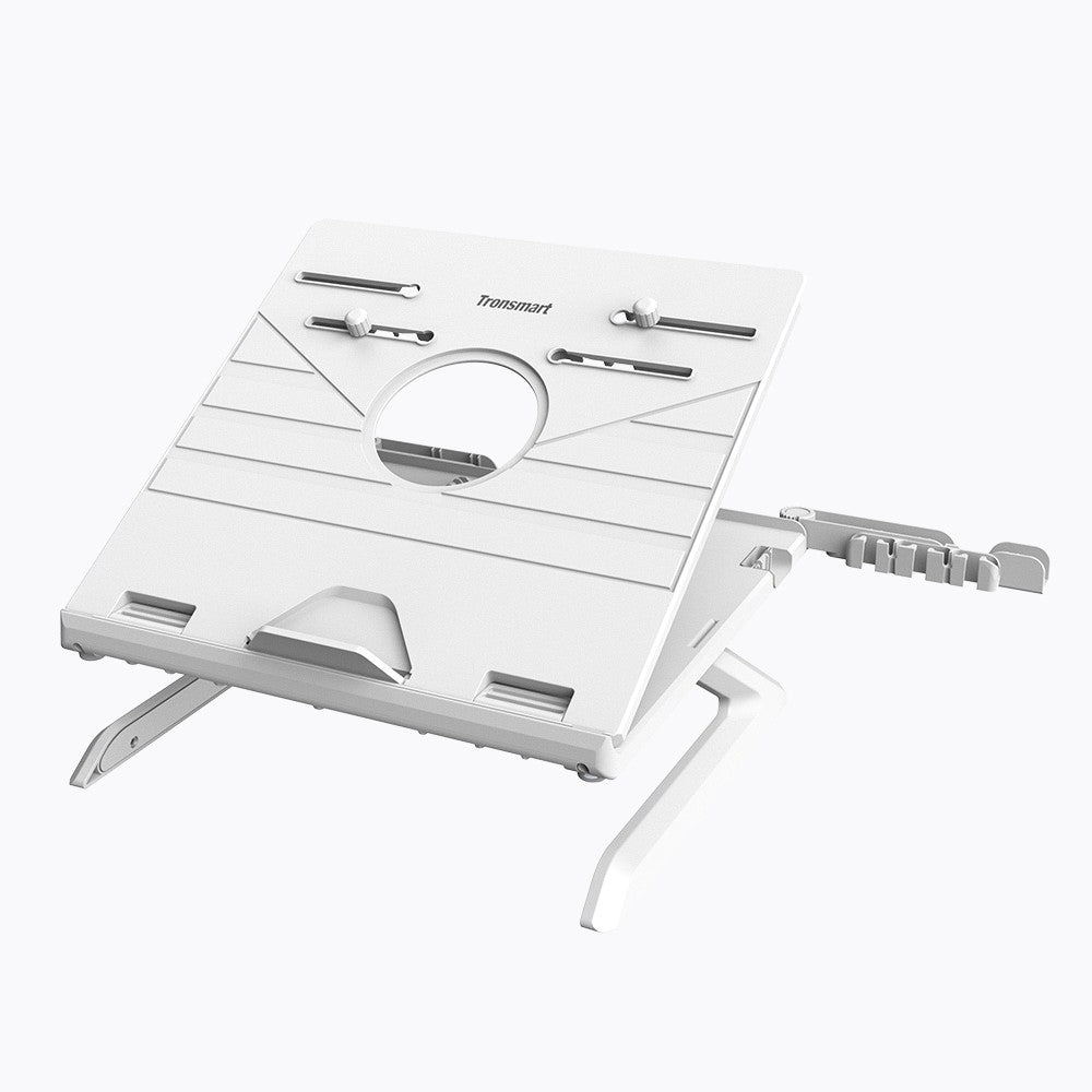 Tronsmart D07 Foldable laptop stand, fits all notebook, tablets 10-17 inches - Tronsmart D07 Foldable laptop stand, fits all notebook, tablets 10-17 inches - White Ennap.com
