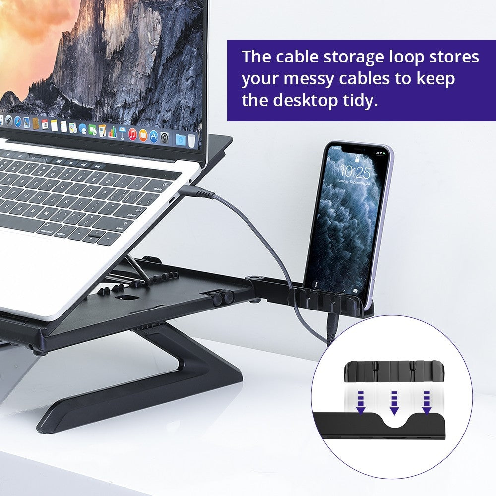 Tronsmart D07 Foldable laptop stand, fits all notebook, tablets 10-17 inches - Tronsmart D07 Foldable laptop stand, fits all notebook, tablets 10-17 inches - Black Ennap.com