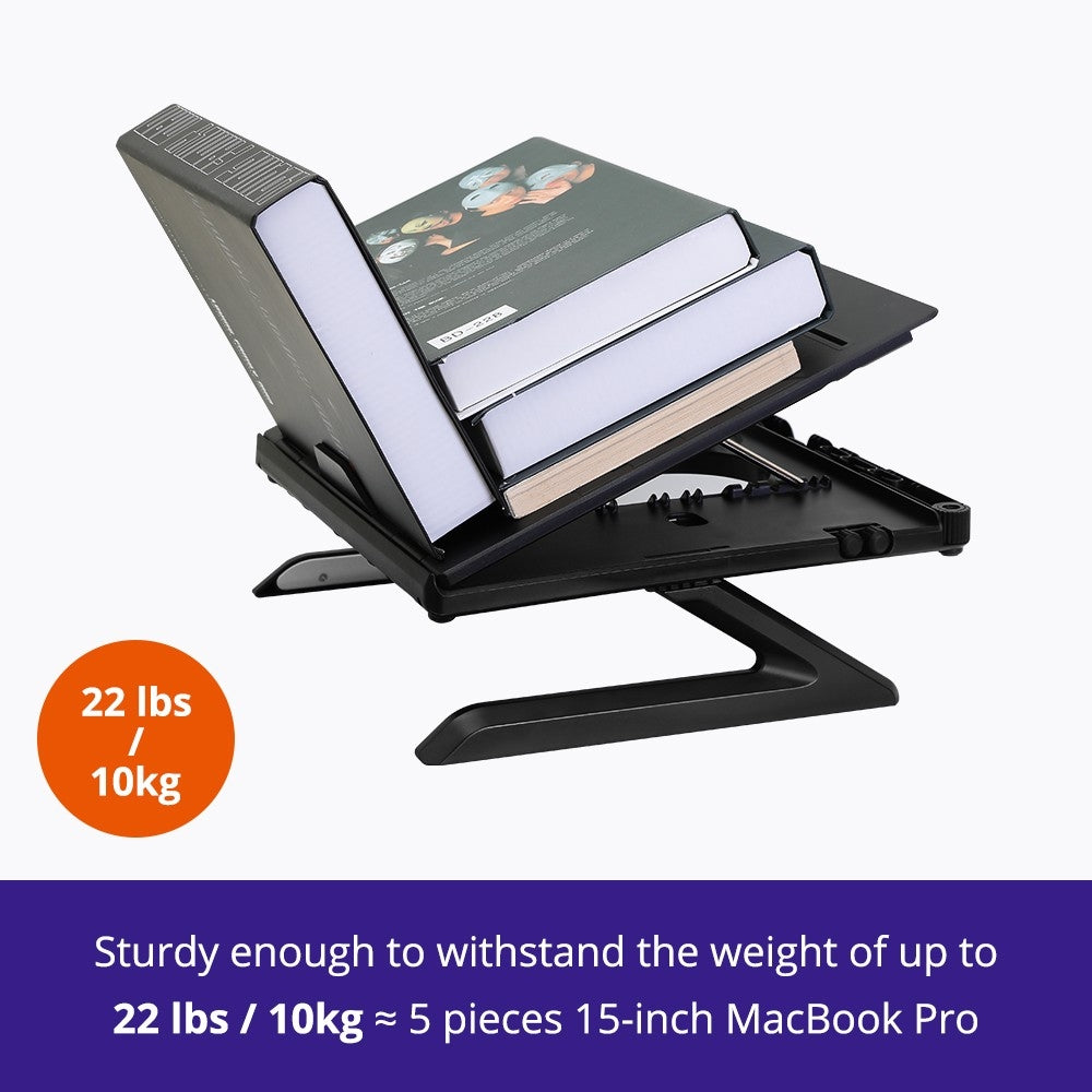 Tronsmart D07 Foldable laptop stand, fits all notebook, tablets 10-17 inches - Tronsmart D07 Foldable laptop stand, fits all notebook, tablets 10-17 inches - Black Ennap.com