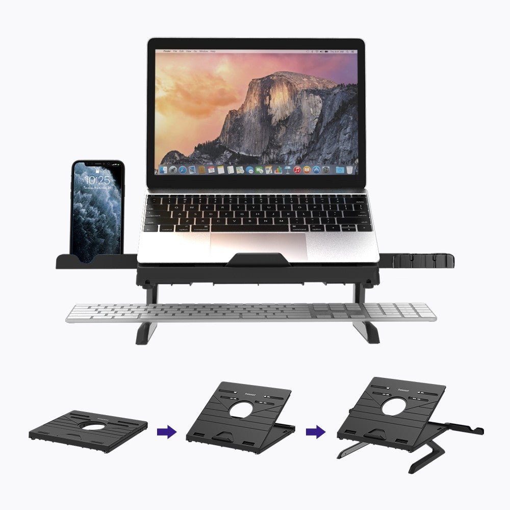 Tronsmart D07 Foldable laptop stand, fits all notebook, tablets 10-17 inches - Tronsmart D07 Foldable laptop stand, fits all notebook, tablets 10-17 inches - Black Ennap.com