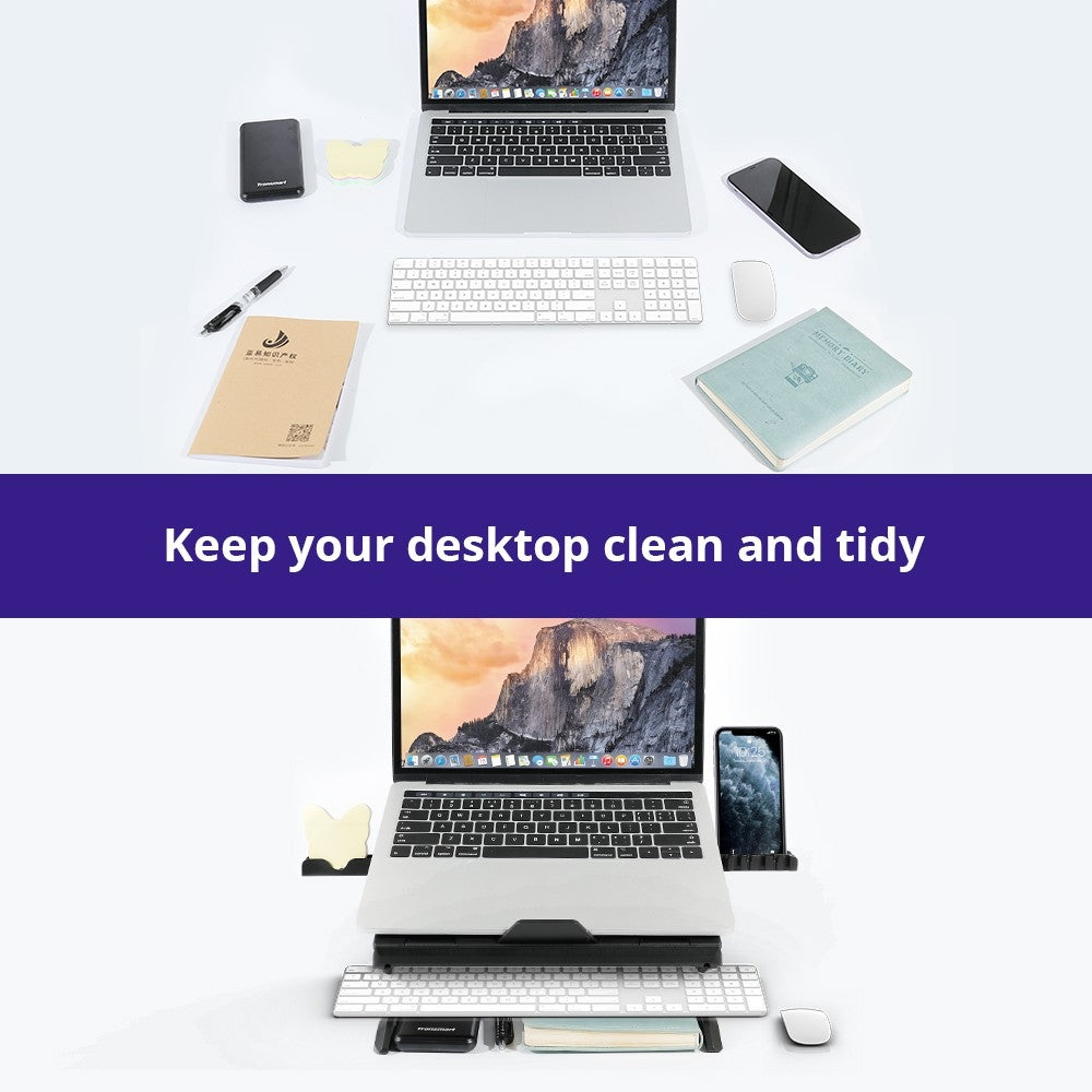 Tronsmart D07 Foldable laptop stand, fits all notebook, tablets 10-17 inches - Tronsmart D07 Foldable laptop stand, fits all notebook, tablets 10-17 inches - Black Ennap.com