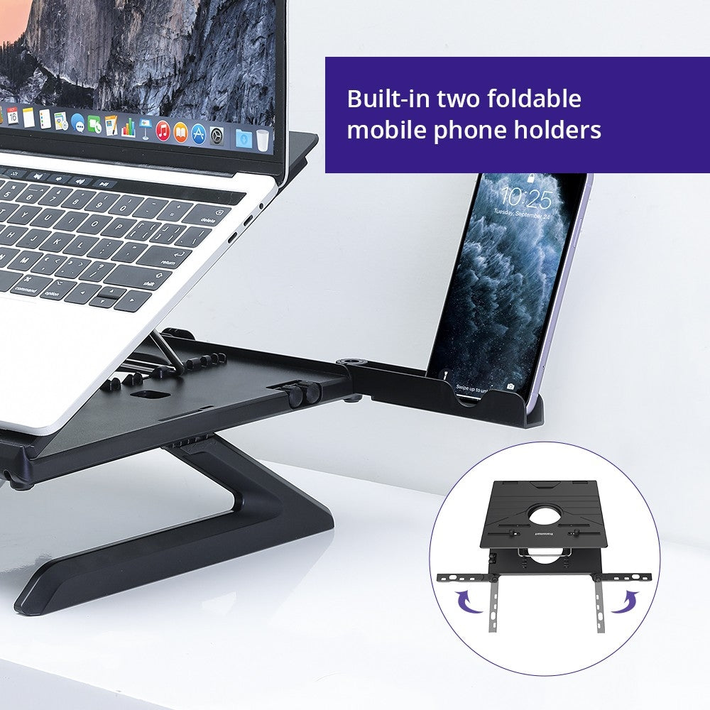 Tronsmart D07 Foldable laptop stand, fits all notebook, tablets 10-17 inches - Tronsmart D07 Foldable laptop stand, fits all notebook, tablets 10-17 inches - Black Ennap.com