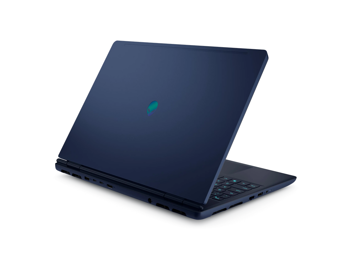 لابتوب ألعاب DELL Alienware 16X Aurora من الخلف بزاوية جانبية