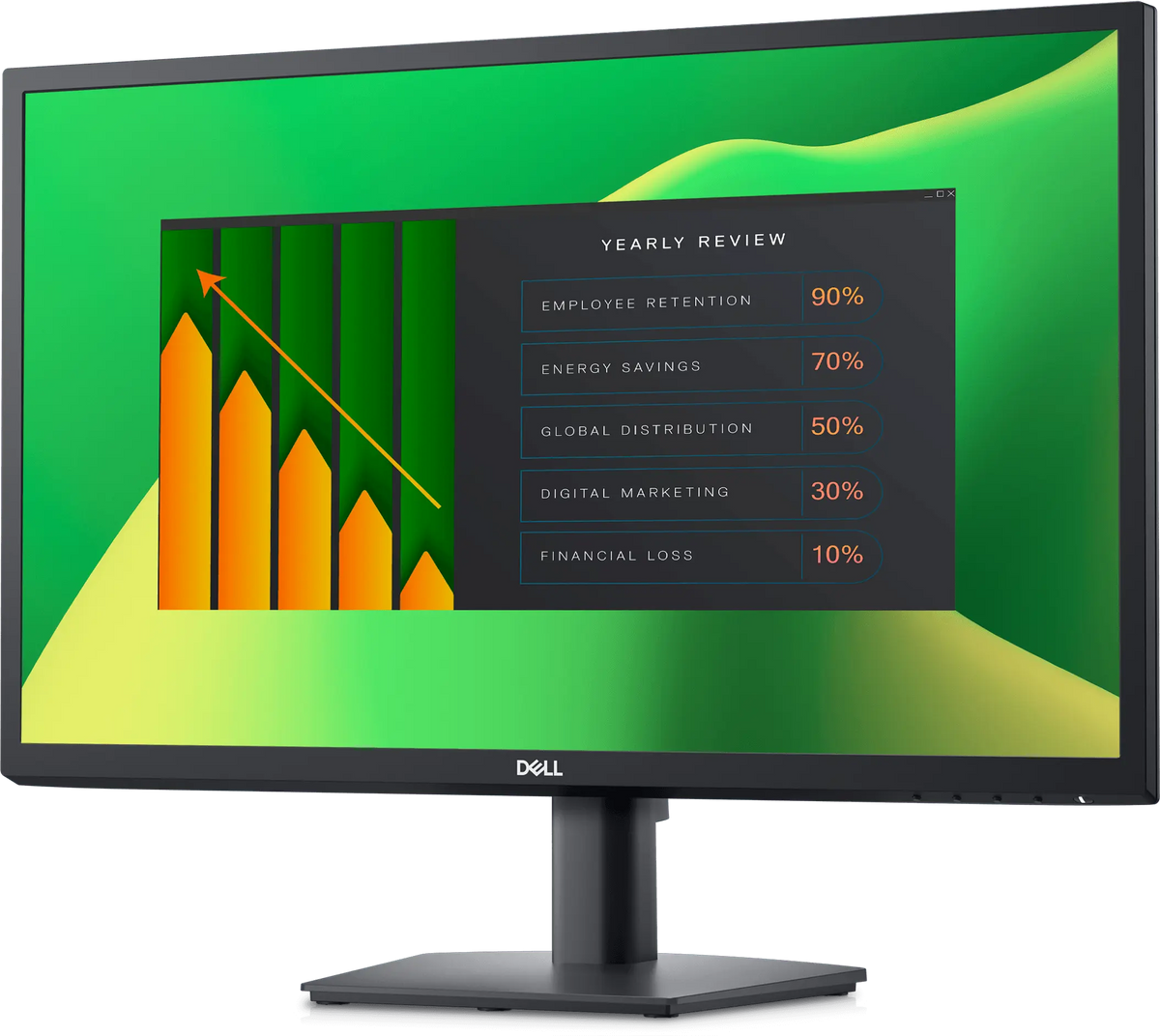 Dell E2423H 24-inch Full HD monitor angled front view from the other side