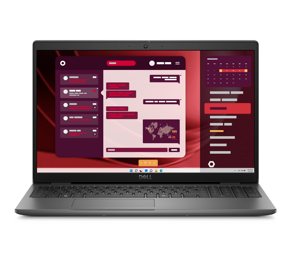 Dell Latitude 3550 business laptop, front view with the 15.6-inch display