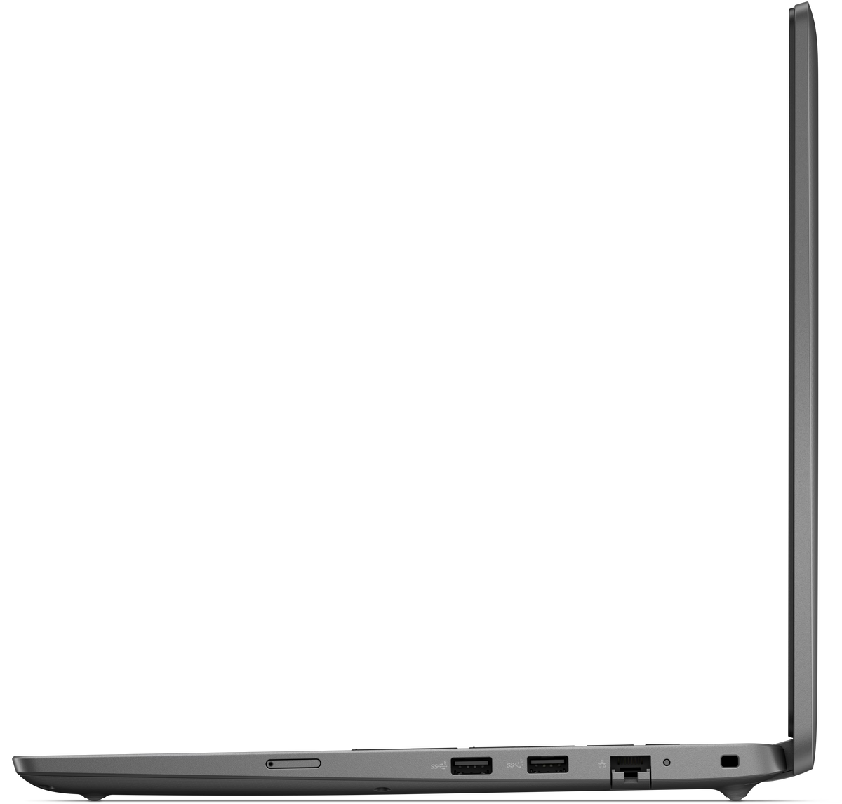 Right side of the Dell Latitude 3550 with two USB-A ports, Ethernet port and lock slot