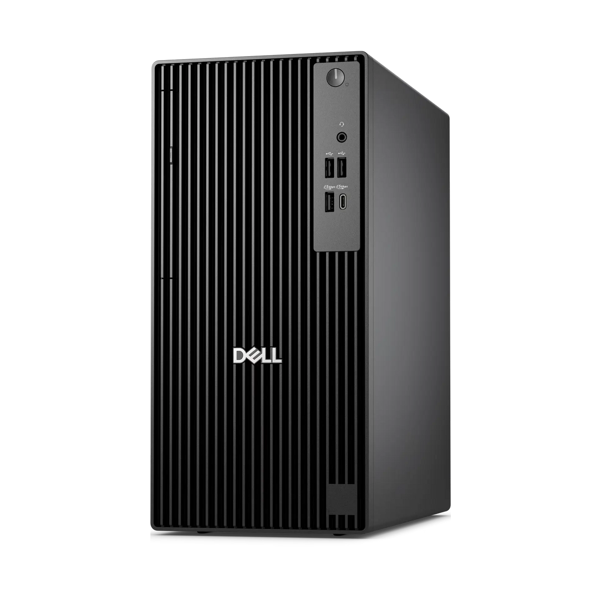 DELL Pro Tower QCT1250 desktop seen from the front at an angle from the left